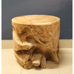 Stolik podręczny kawowy z kawałka korzenia drewno TEAK 40x40cm